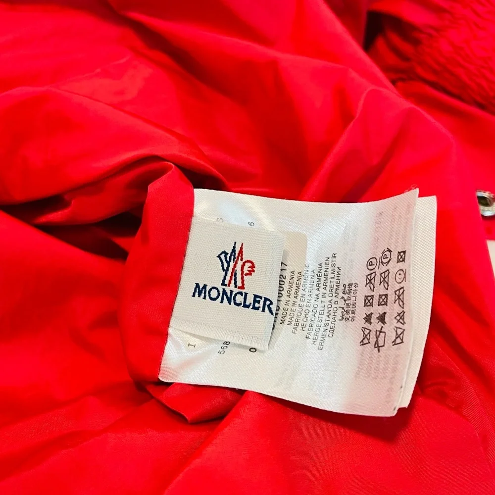 Moncler Vibrant Red/Pink windbreaker Jacket size small - Picture 4 of 12